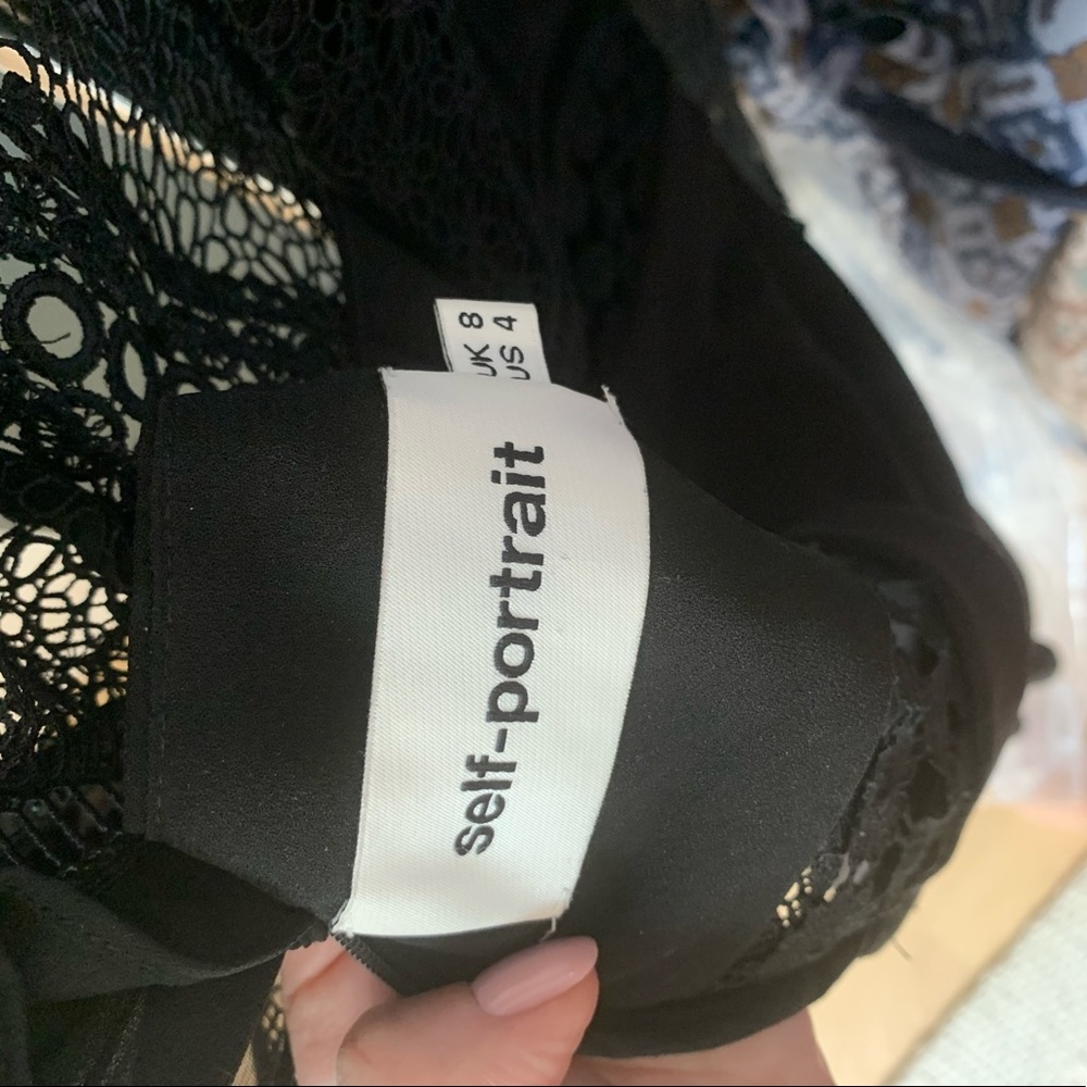 Gorgeous Self Portrait black romper size 4US - Picture 3 of 3